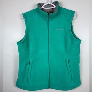 Eddie Bauer Womens Fleece‎ Vest Quest 200 Large NWT Emerald Green Hiking Camping